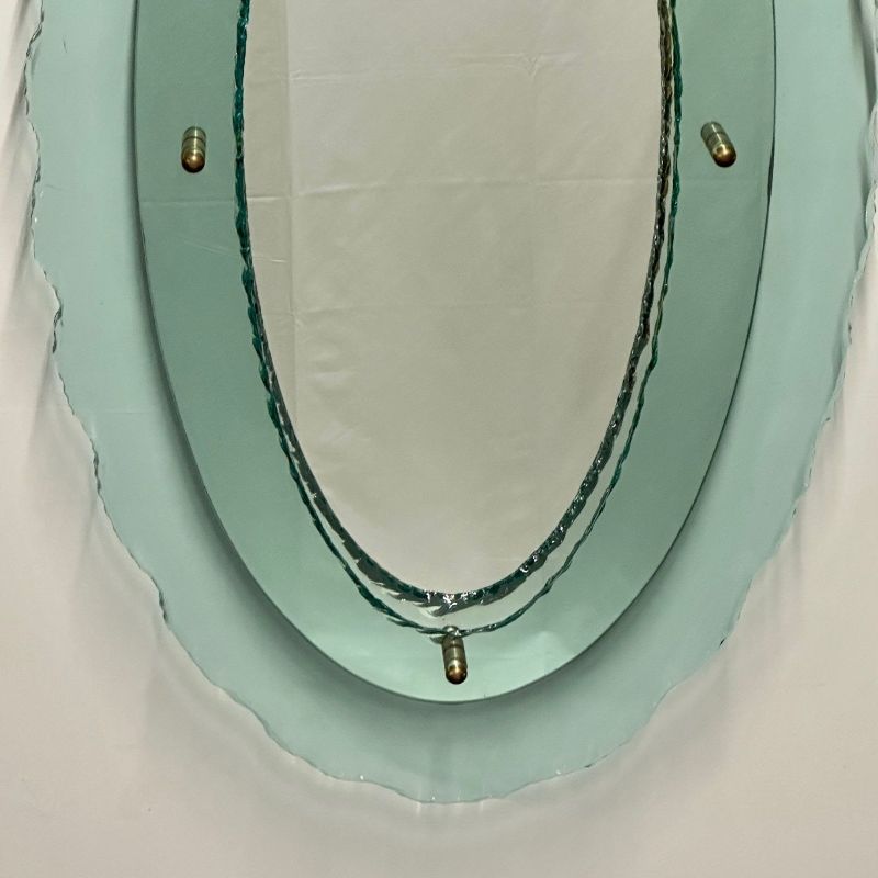 Italian Modern Adjustable Hanging Mirror Art by Tebong Mid Century Modern