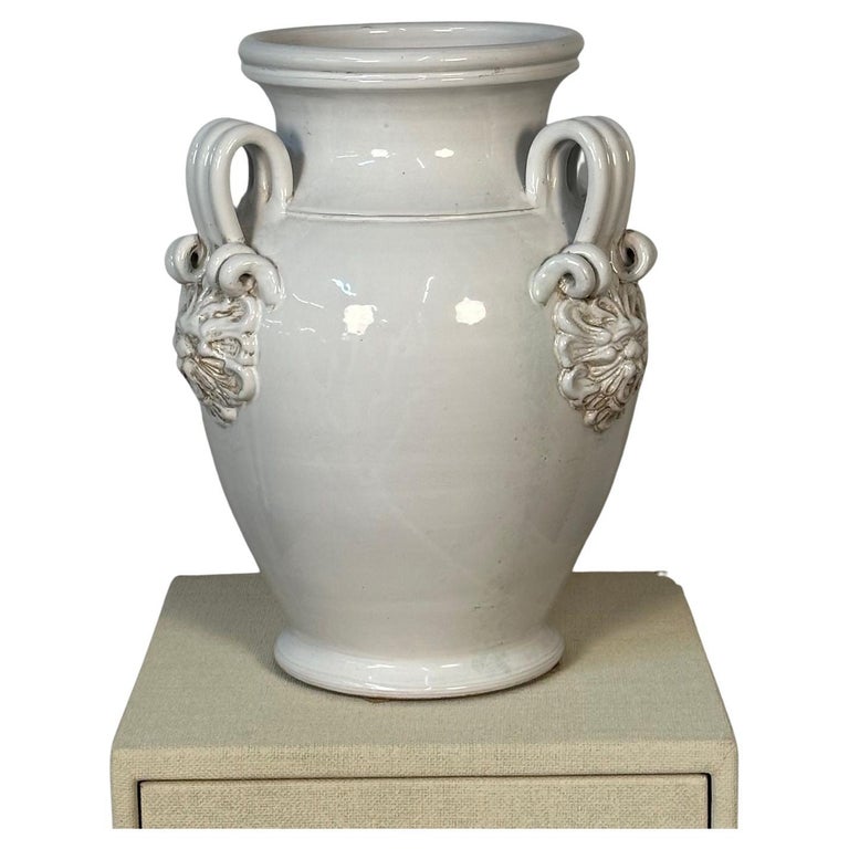Interaktion Valg solnedgang Tri-Handle Large White Ceramic Jug / Vase / Pottery | Greenwich Living  Design